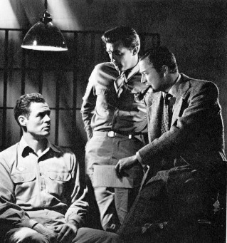 "Crossfire": Robert Ryan, Robert Mitchum, and Robert Young